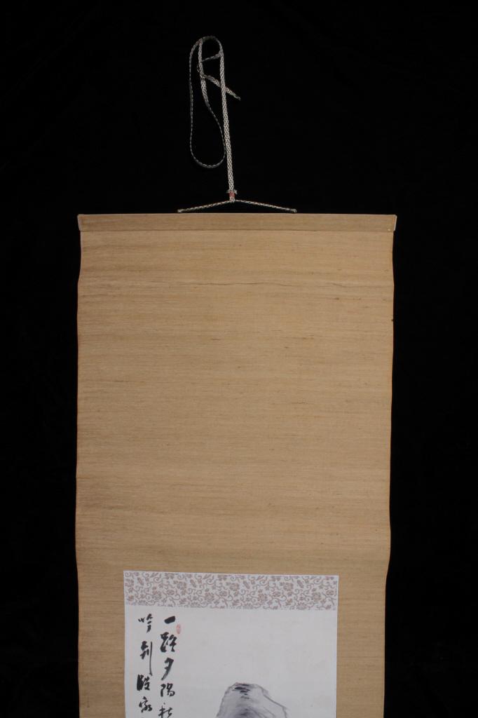 Japanese Chicuti Silk Bone Core Scroll C 1868-1912