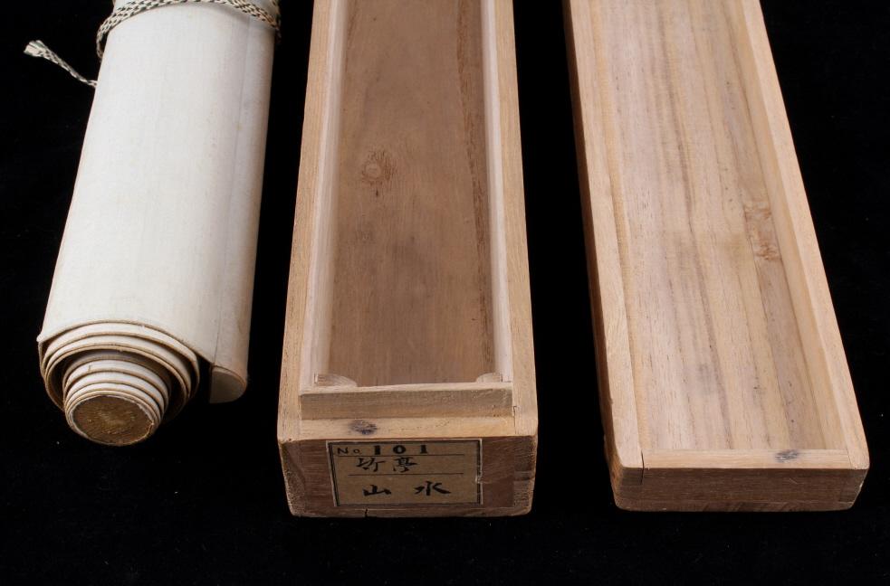 Japanese Chicuti Silk Bone Core Scroll C 1868-1912