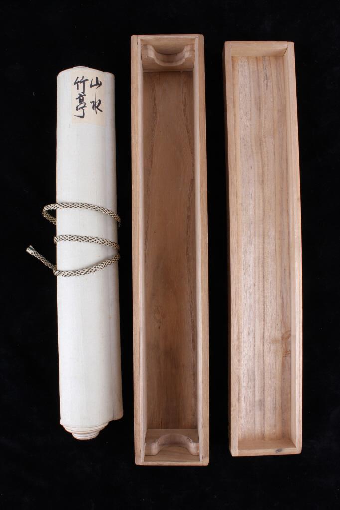 Japanese Chicuti Silk Bone Core Scroll C 1868-1912