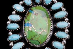 Navajo Sterling Silver Mojave Turquoise Ring