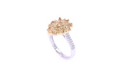 RARE Natural Fancy Diamond & 14K Gold Ring