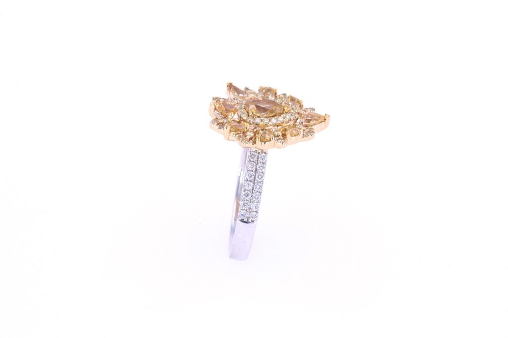 RARE Natural Fancy Diamond & 14K Gold Ring