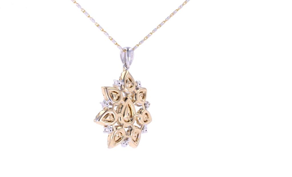 Fancy Multi-Color Diamond & 14K Gold Necklace