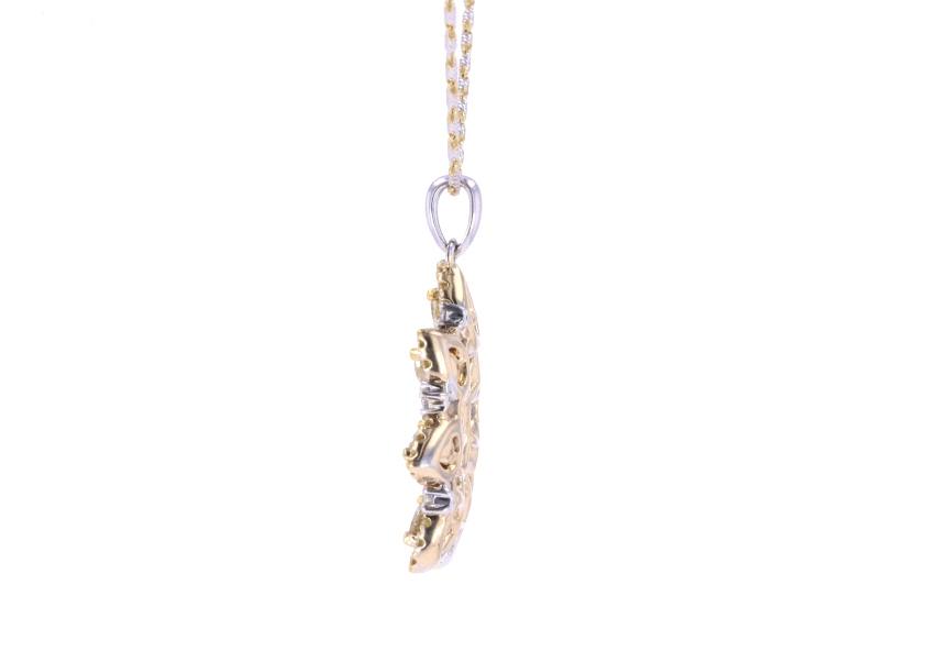 Fancy Multi-Color Diamond & 14K Gold Necklace