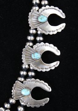 AMAZING Navajo Squash Blossom Large Necklace