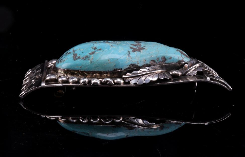 Navajo Turquoise 525.5ct & Sterling Arizona Buckle