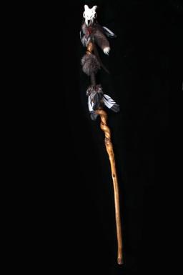 1900's Blackfeet Indian Lodge Pole Medicine Staff