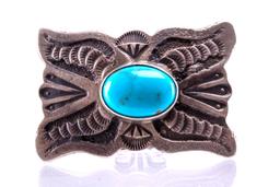 Navajo Shawn Cayatino Silver & Turquoise Ring