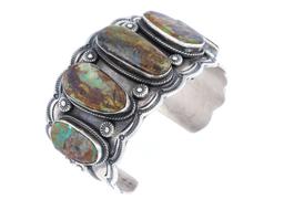 Navajo Jeffery Nelson Silver Turquoise Bracelet