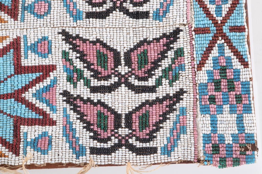 Great Lakes Woodlands Beadwork Sampler Board c1900