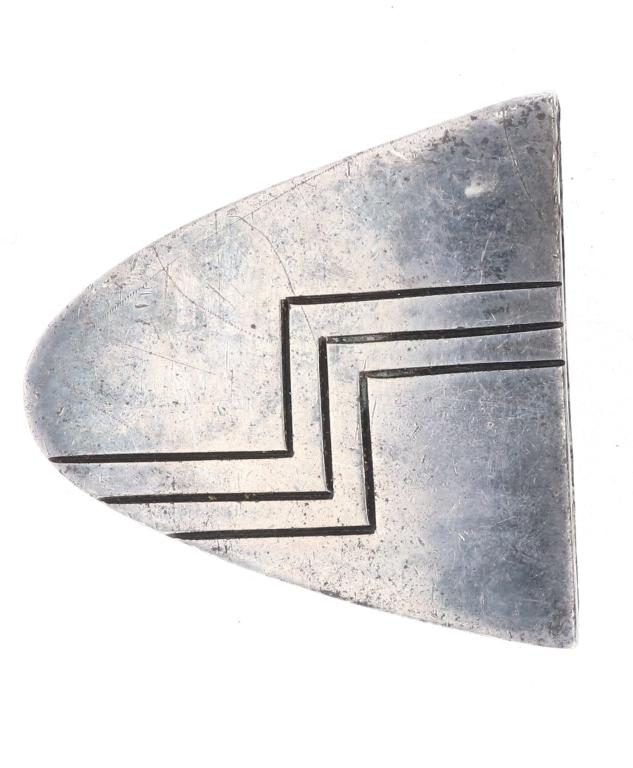 Hopi Poseyesva Silver Geometric Ranger Buckle