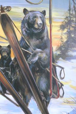 Marilynn Dwyer-Mason "The Last Run" Ski Bears Art