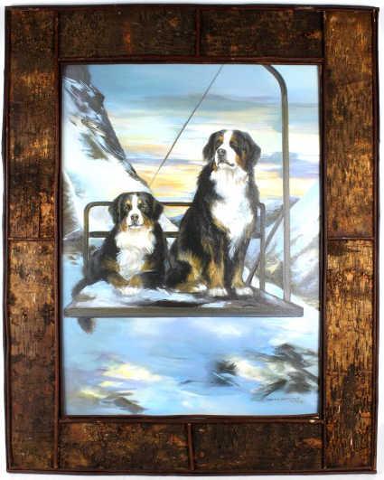 M. Dwyer-Mason Bernese Mountain Dog Ski Patrol Art