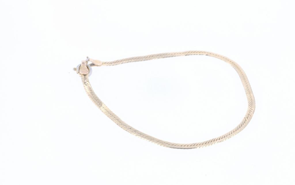 14k Rope & Herringbone Chain Bracelet Collection