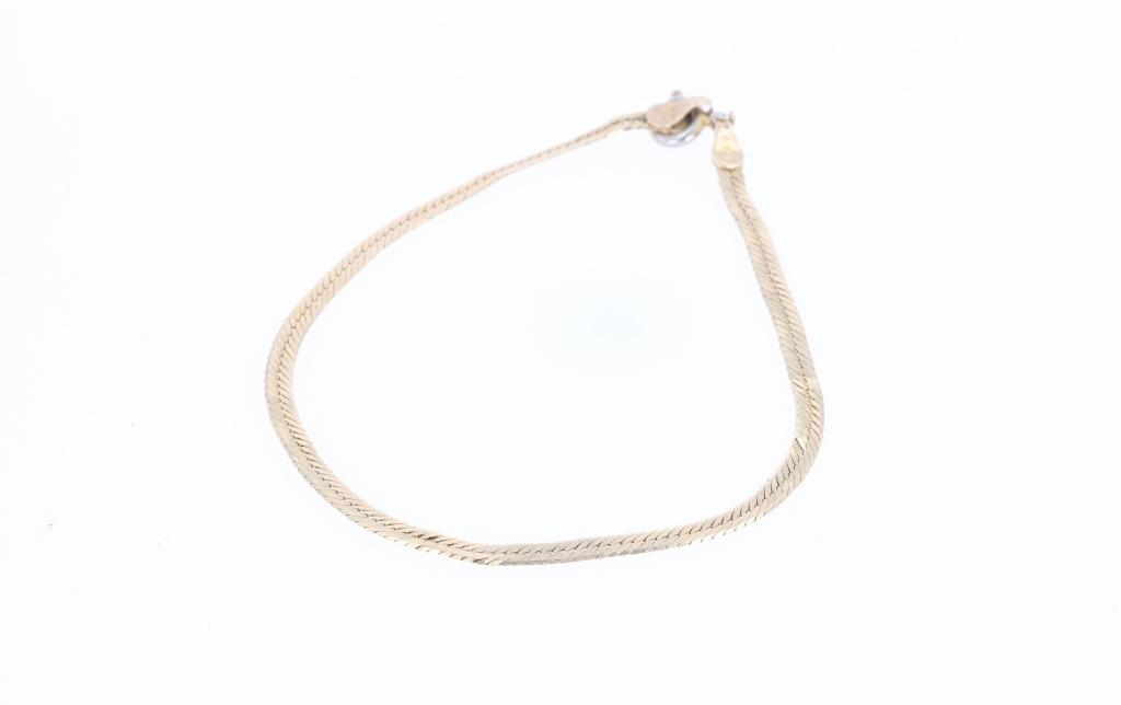 14k Rope & Herringbone Chain Bracelet Collection