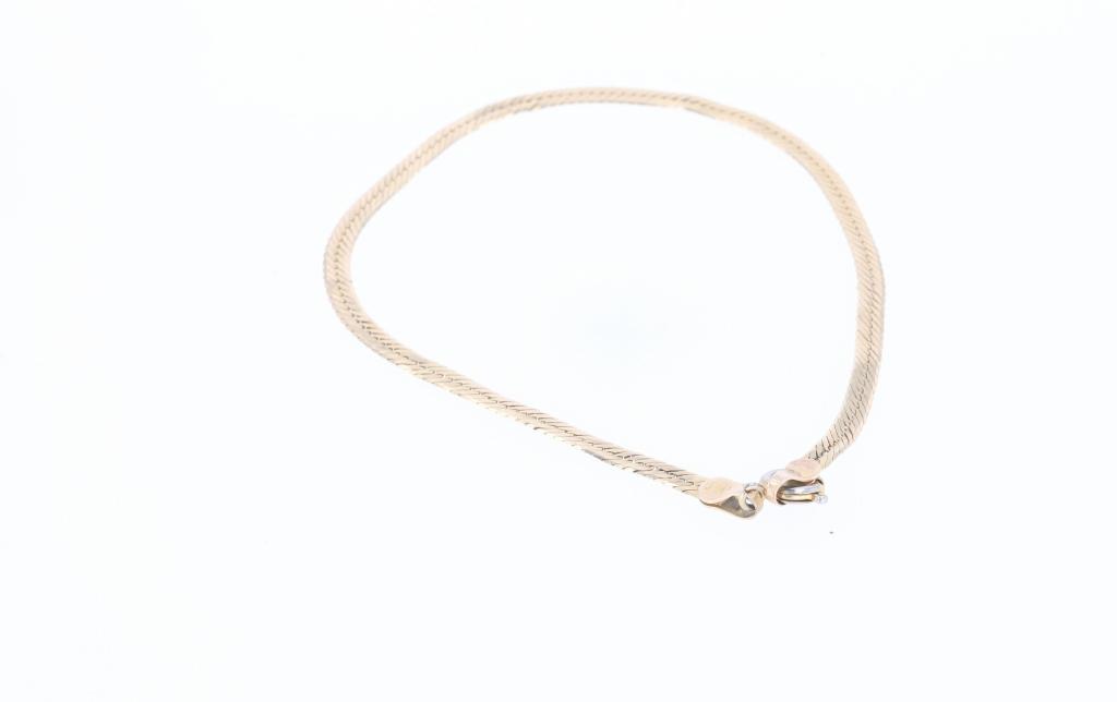 14k Rope & Herringbone Chain Bracelet Collection