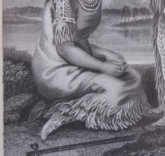 C. 1840's Fanny Corbaux Ojibwe Indian Etching