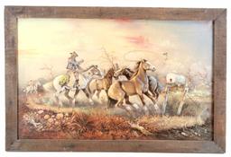 J.A. Kirkpatrick (1898-1984) Original Western Oil