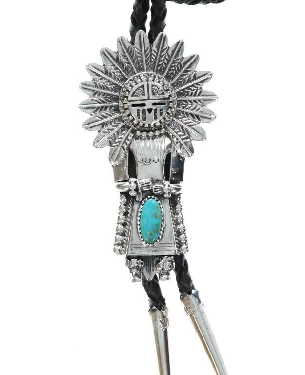 Alvin Joe (Navajo Dine) Kachina Sterling Bolo Tie