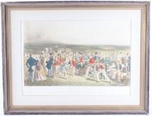 Charles Lees "The Golfers" Hand Colored Engraving