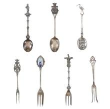 19th-20th C. European Sterling Forks & Spoons (7)