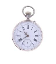 Geneve Cylindric 10 Ruby .999 Silver Pocket Watch