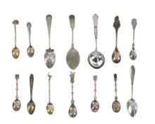 1859-1950s Decorative Sterling Spoons (14)