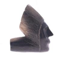 C. 1900- Catawba or Cherokee Indian Head Clay Pipe