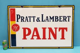 Pratt & Lambert Double Sided Porcelain Sign