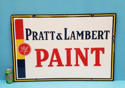 Pratt & Lambert Double Sided Porcelain Sign