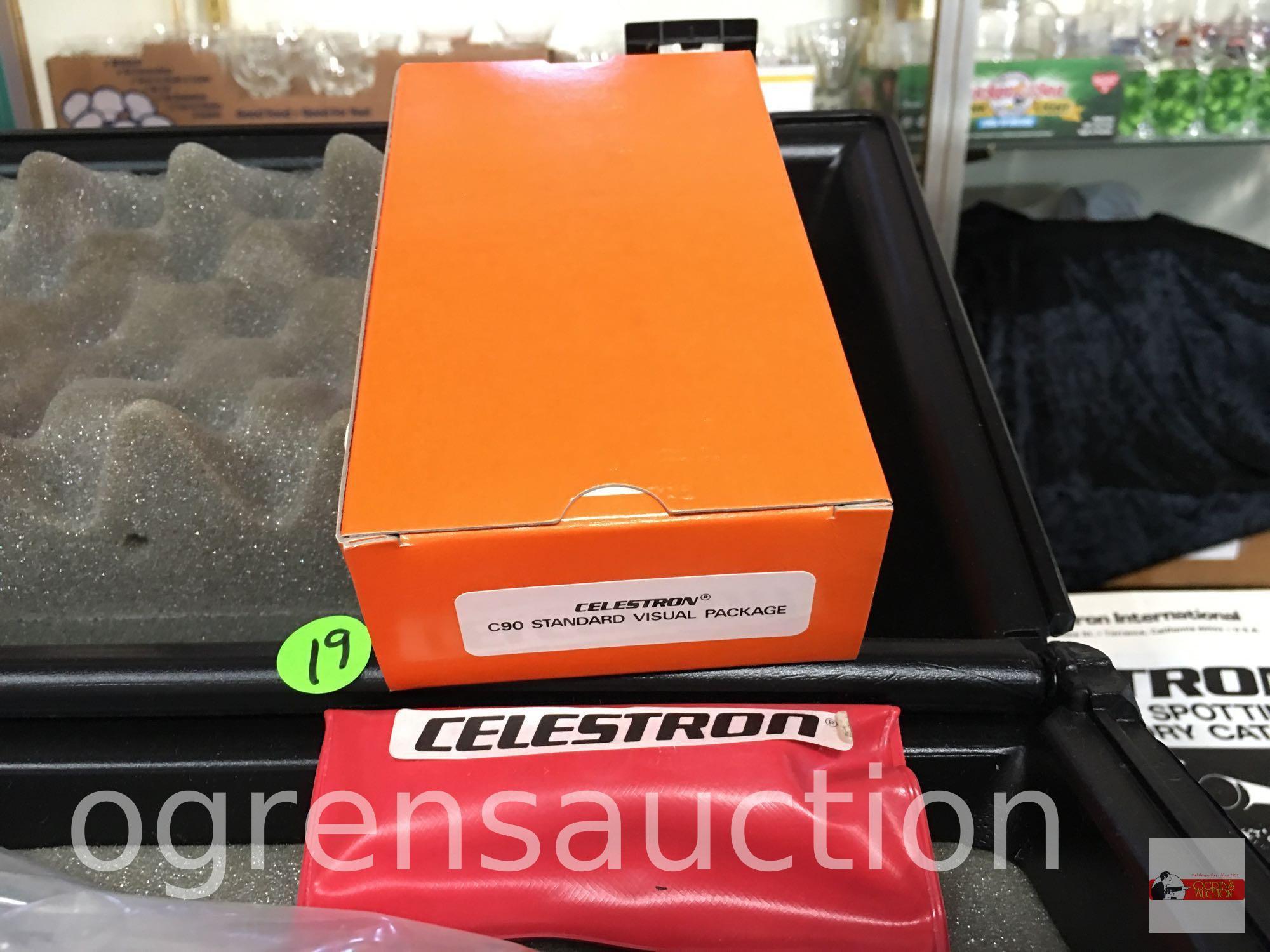 Celestron C90 series telescope and case