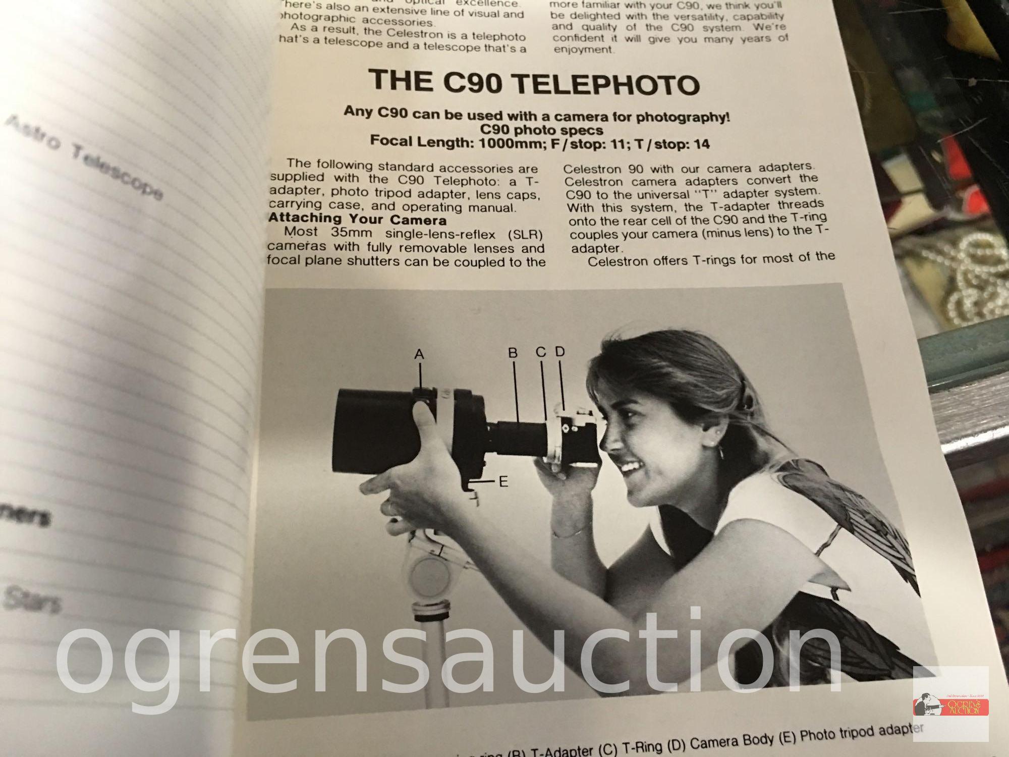 Celestron C90 series telescope and case