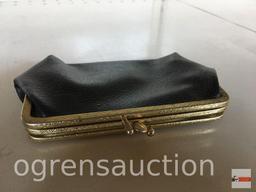 Jewelry holders, Becker leather pouches, Persian coin purse, leather bill holder, gloves etc.