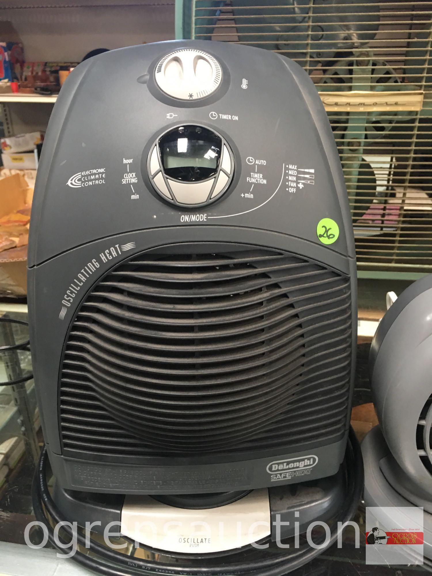 2 portable heaters - DeLonghi oscillating and misc.