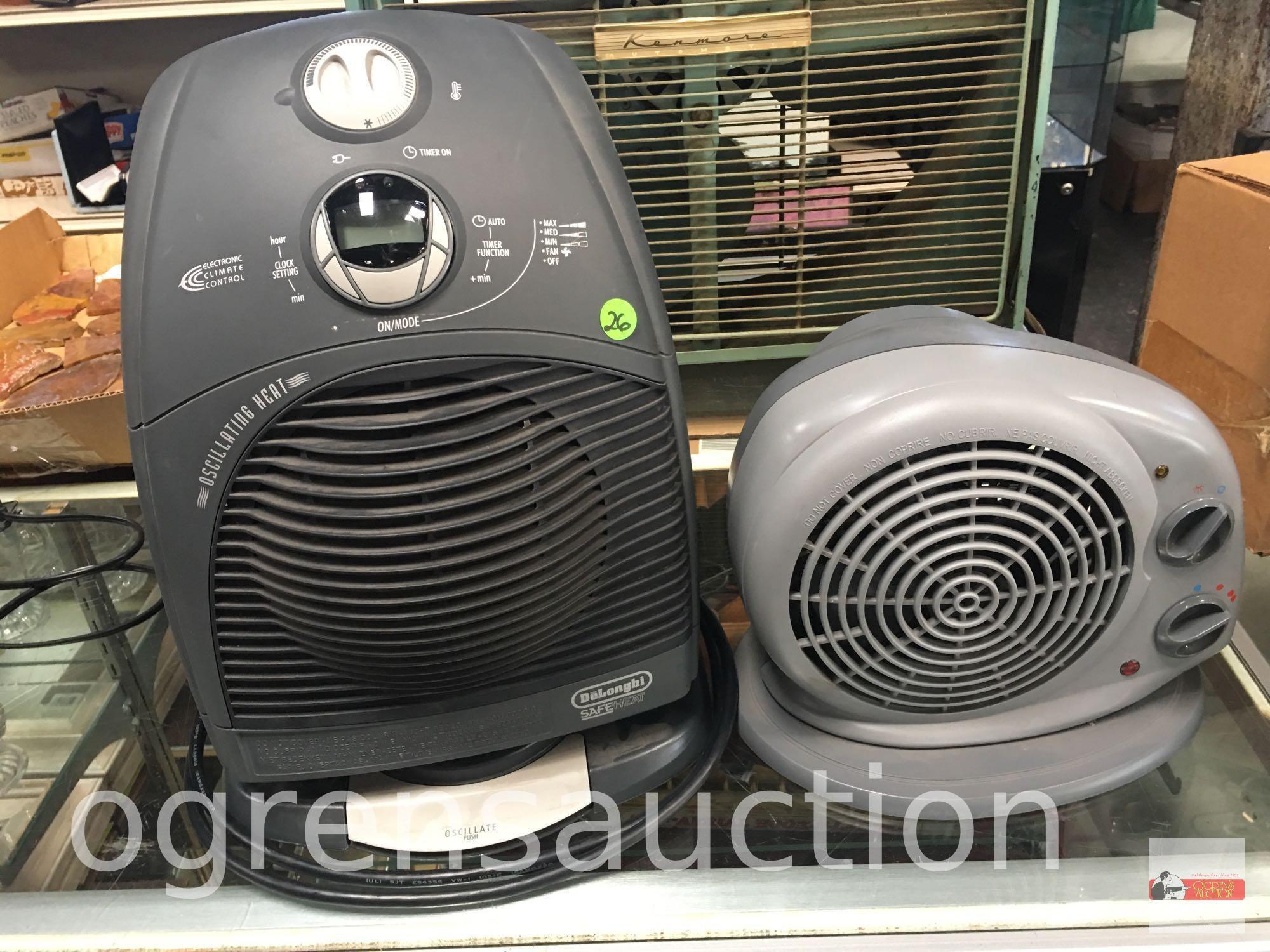 2 portable heaters - DeLonghi oscillating and misc.