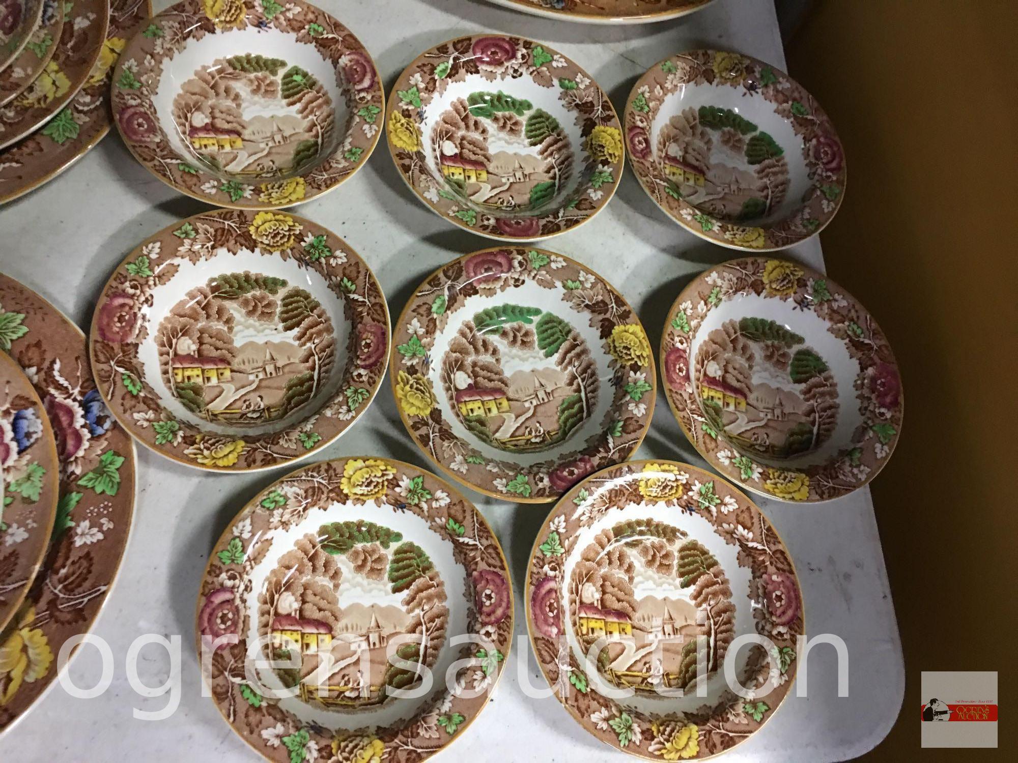 Dish ware - 70 pcs. Enoch Woods Dishes, English Scenery, Wood & Sons, England