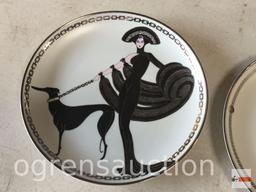 Collectibles - 5 Collector plates, Art Deco House of Erte', 8.25"w