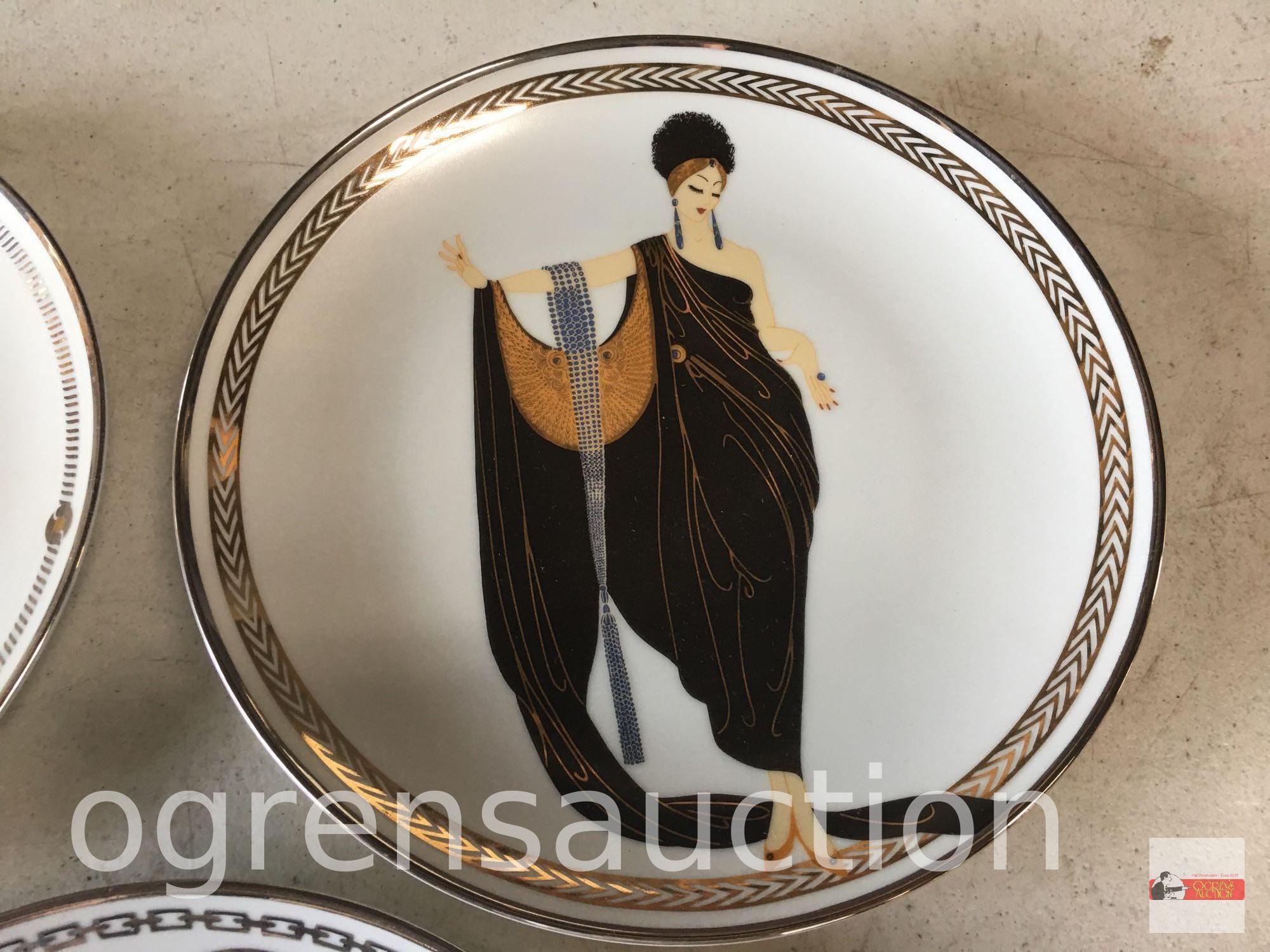 Collectibles - 5 Collector plates, Art Deco House of Erte', 8.25"w