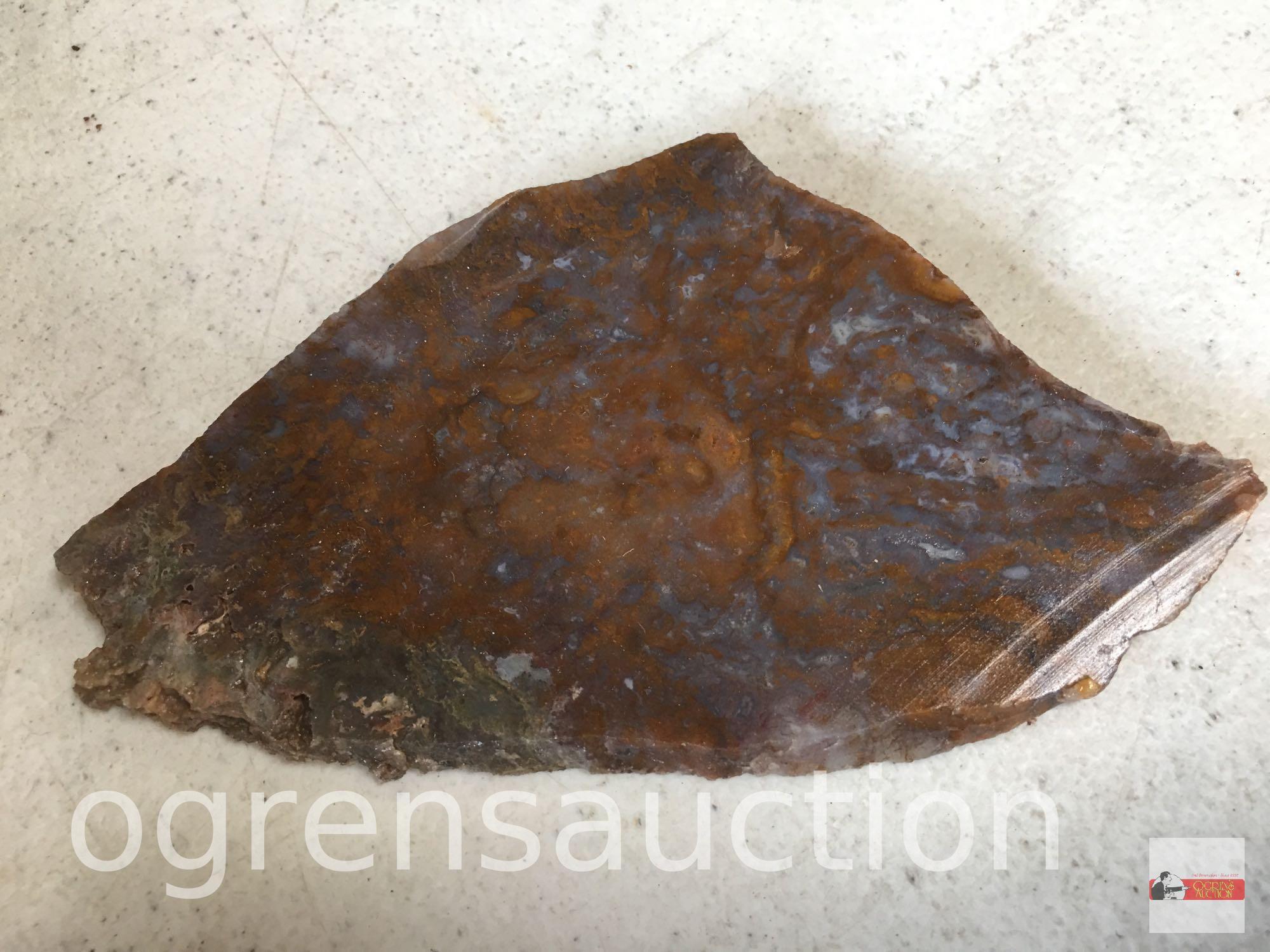 Lapidary - stone slabs 4"w, 5"w, 6" w