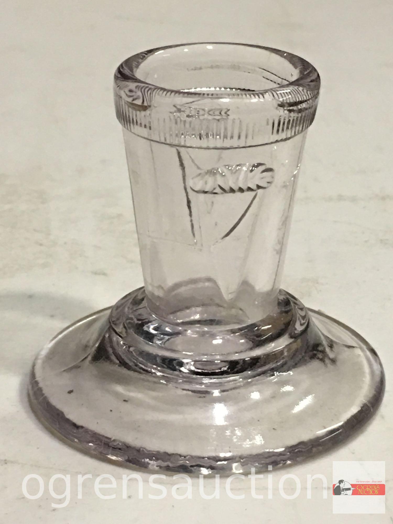 Glass ice cream cone holder,