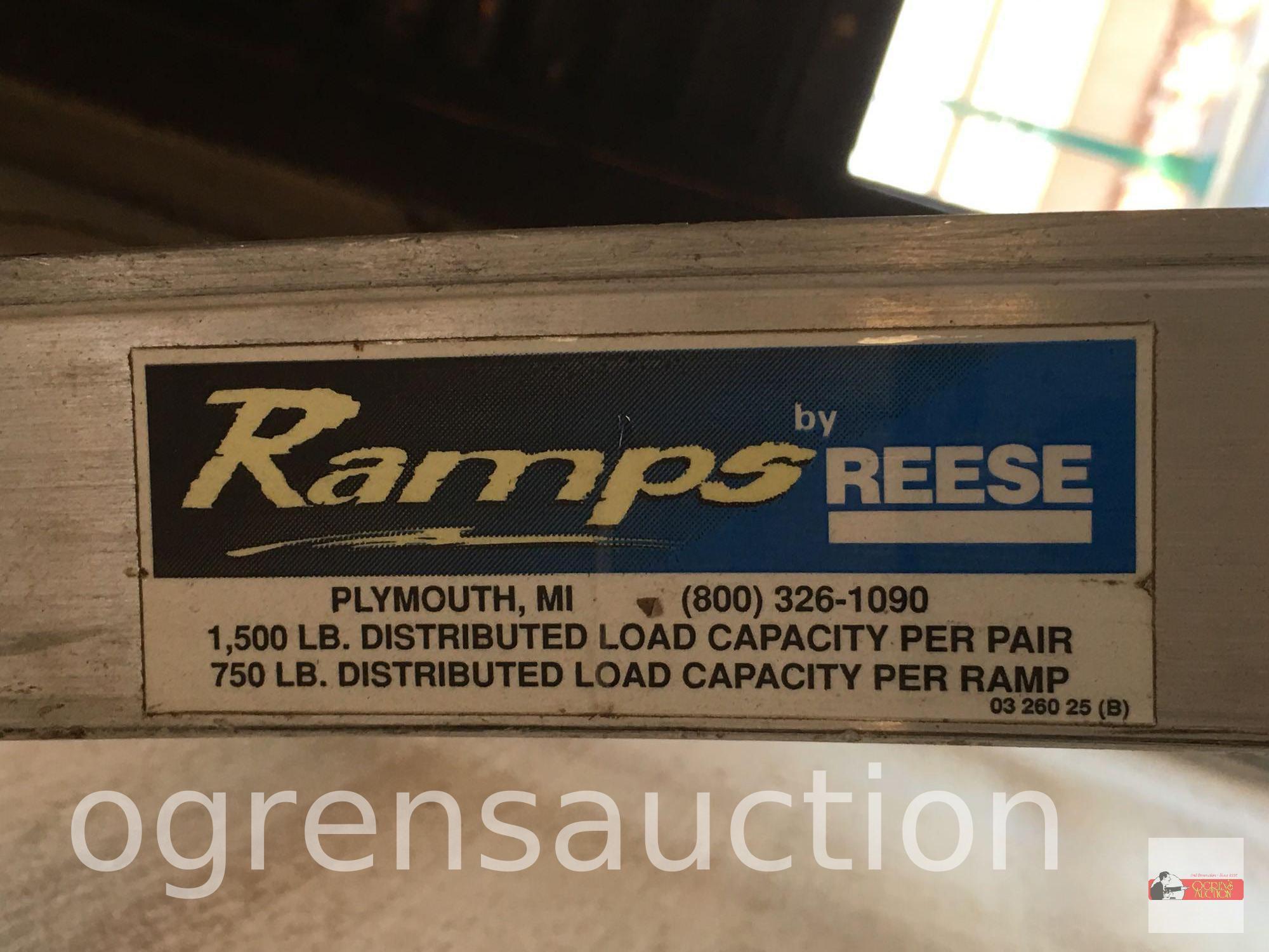2 Ramps - Reese Ramps 1500 lb. distributed load capacity per pair, 750 lb. per ramp, 88"x12"