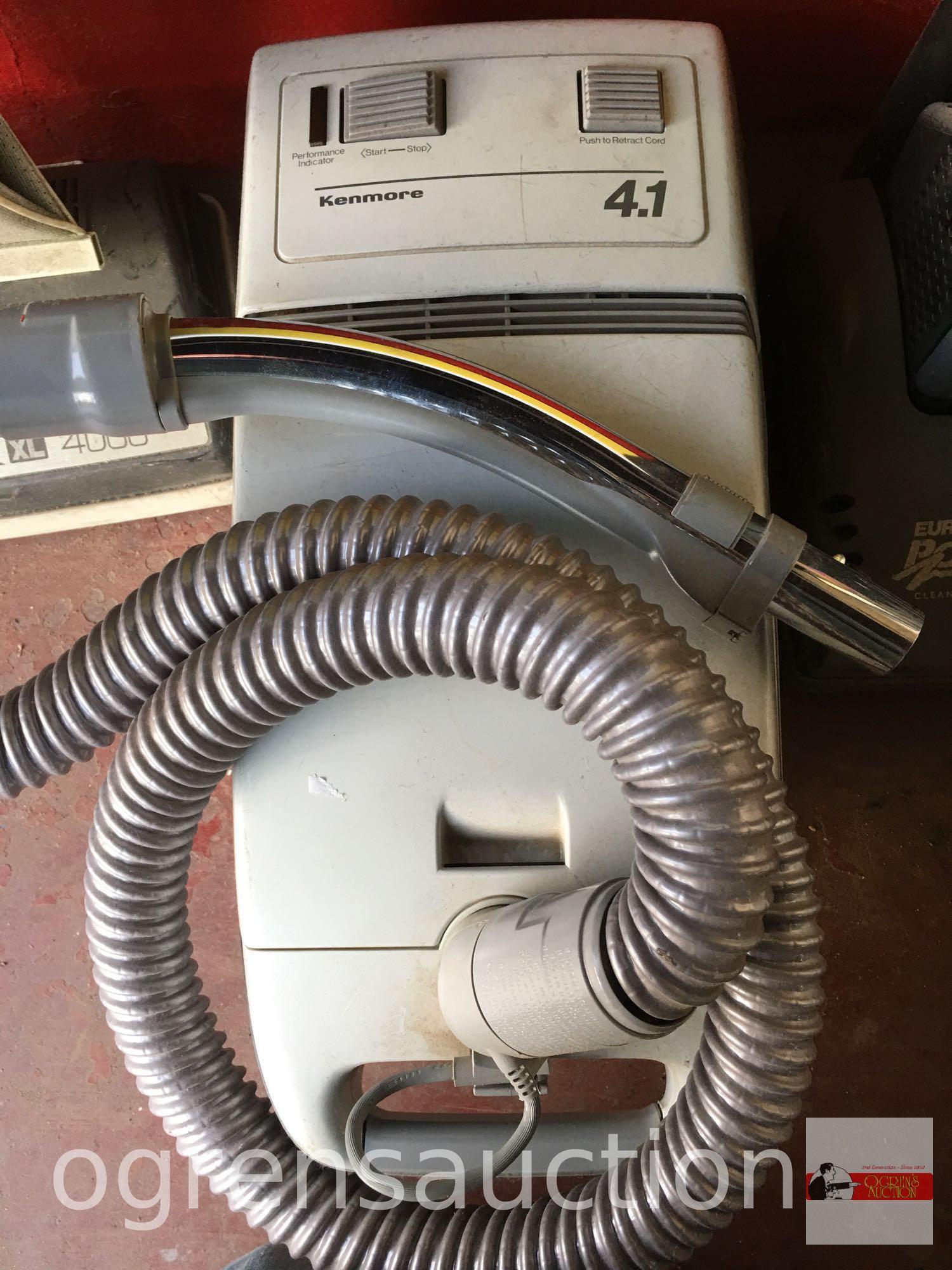 3 Vacuum cleaners - Oreck xl4000, Eureka Powerline, Kenmore canistser