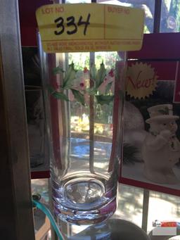 Lenox - Happy Holly Days - set 4 glasses 6.25"h - set porcelain snowman salt/pepper shakers