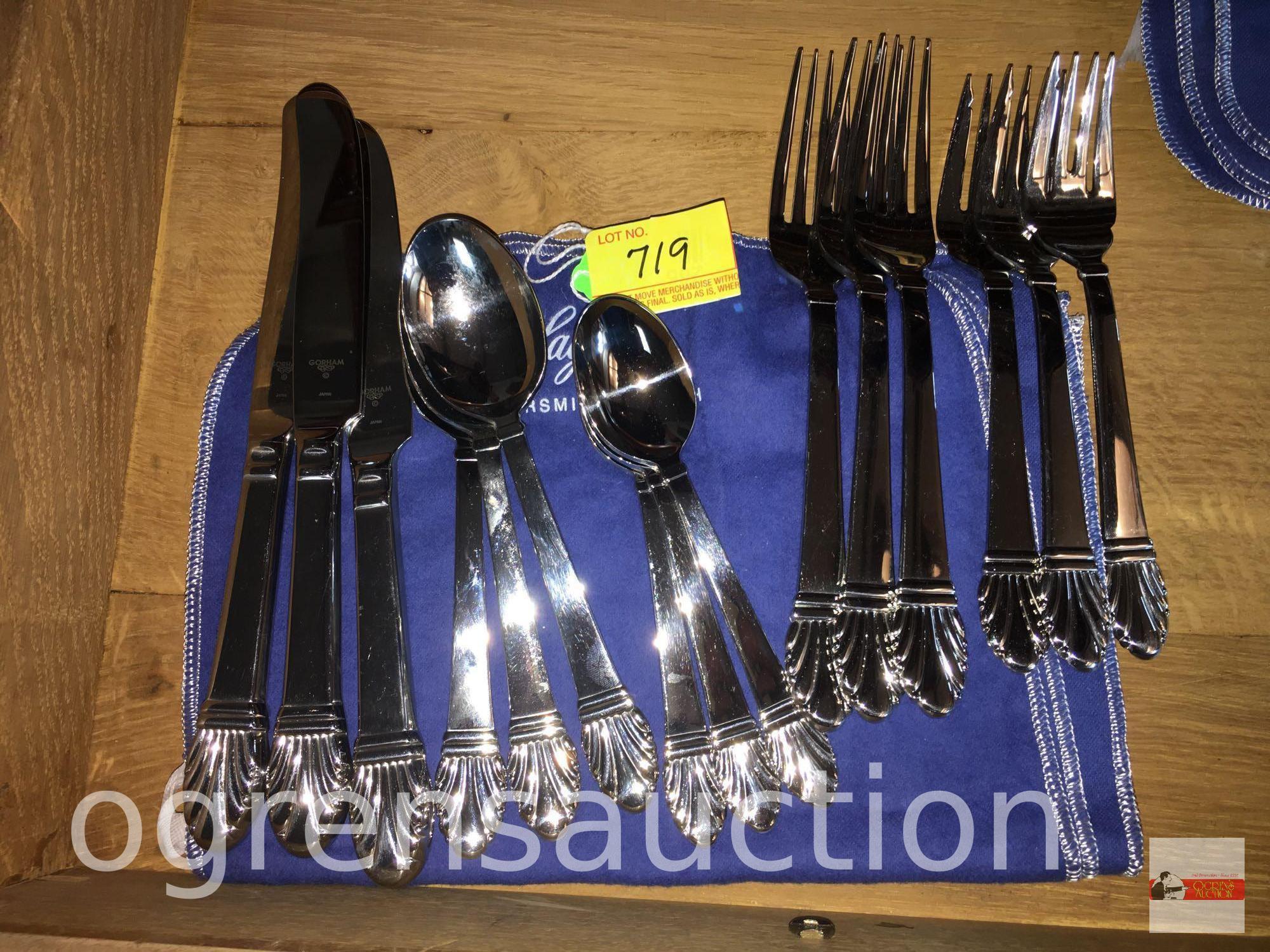 Flatware - Gorham stainless 18/8 - 15pc. - 3-5pc. place settings