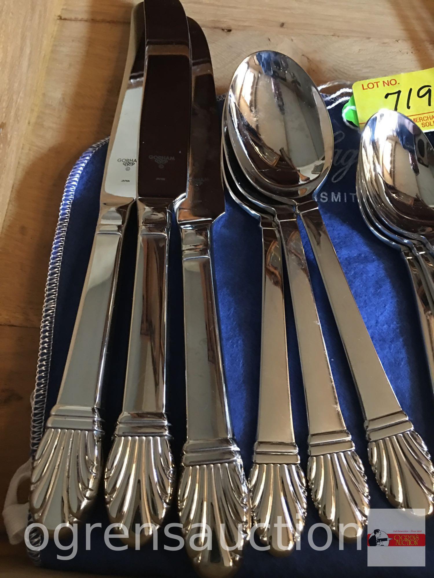 Flatware - Gorham stainless 18/8 - 15pc. - 3-5pc. place settings