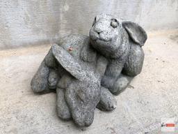 Yard & Garden - 2 cement rabbit pairs, 11"wx8"w & 6"wx6"w