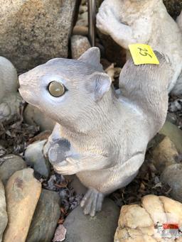 Yard & Garden - 4 squirrels, 2 cement, 2 resin 12"h, 14"h 10"h