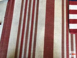 Yard & Garden - 2 rugs, Flag design 30"wx49"w & red striped 57"wx94"w