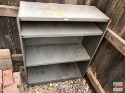 Storage - metal shelf unit, 2 adjustable shelves, 39"hx13"dx30"w, gray