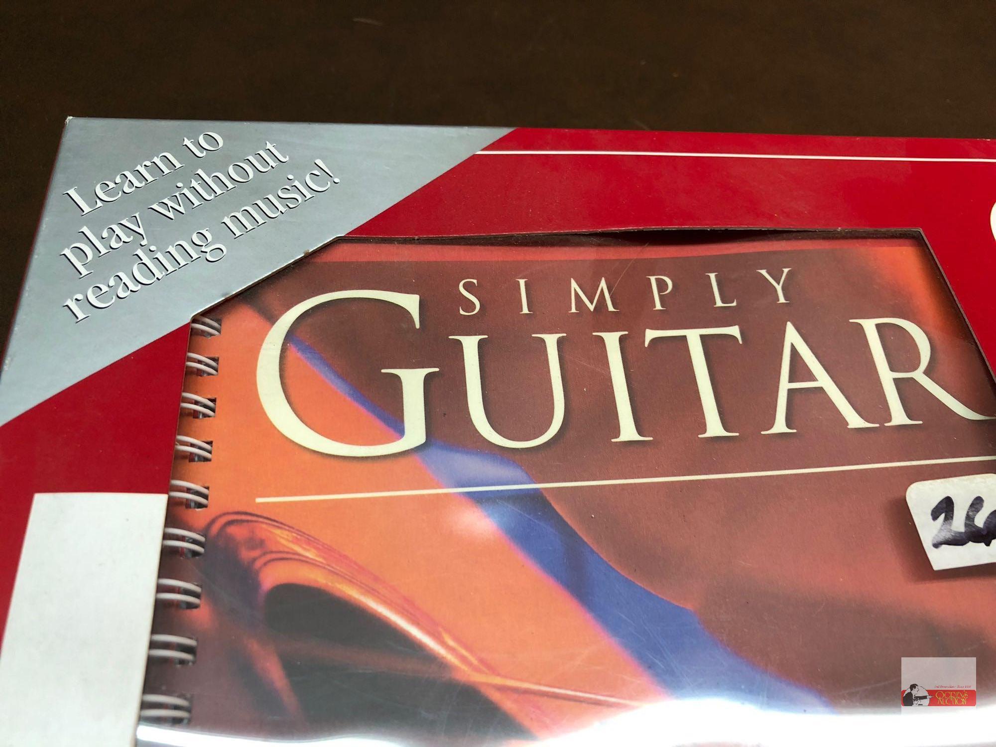 Simply Guitar Book & DVD, boxed set 64 page full color book, 48 min. DVD guitar class, new in box